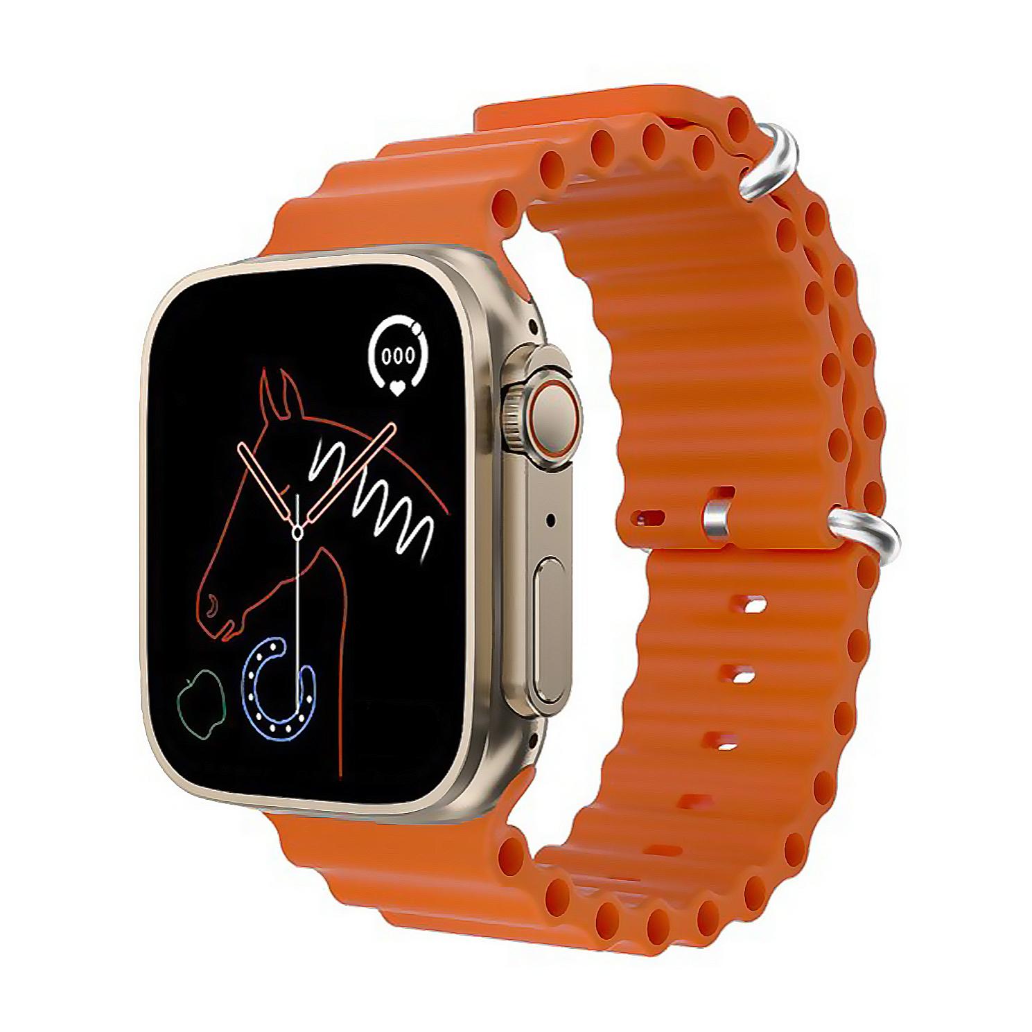 Smartwatch TRAIL S con misuratore di ossigeno nel sangue e tensione, notifiche app, schermo 1,83. Cinturino in fascia mare.