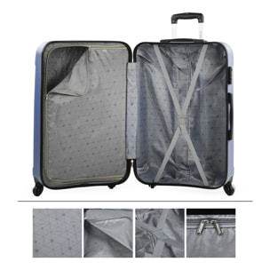 Juego De Maletas Rígidas Abs Itaca Havel Malva