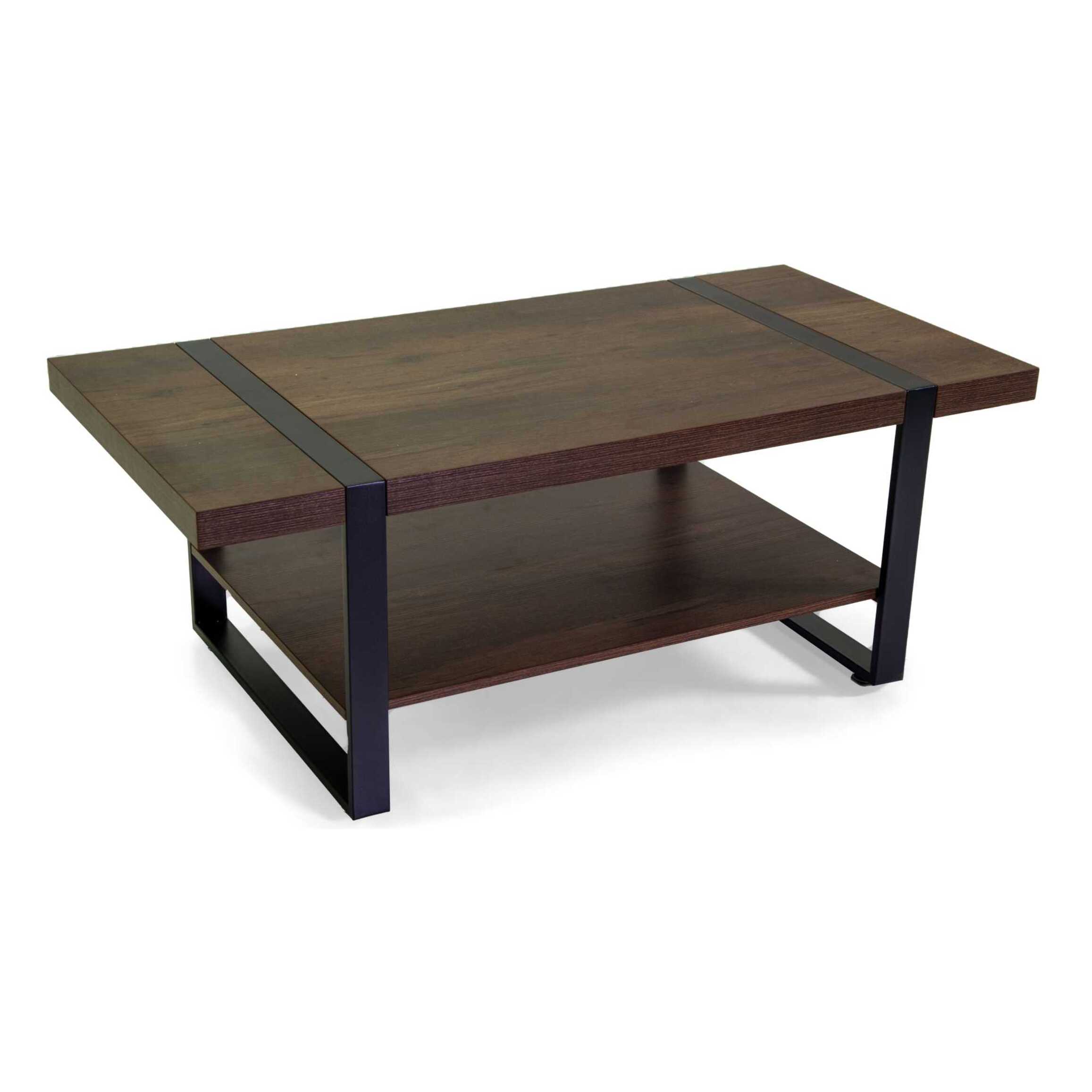 Tavolino Mudra Vacchetti in legno noce e nero cm120x60h45