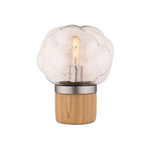 Lampe à poser en verre transparent - CHAMPI