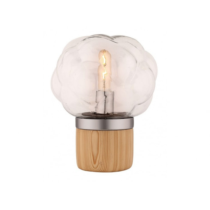 Lampe à poser en verre transparent - CHAMPI