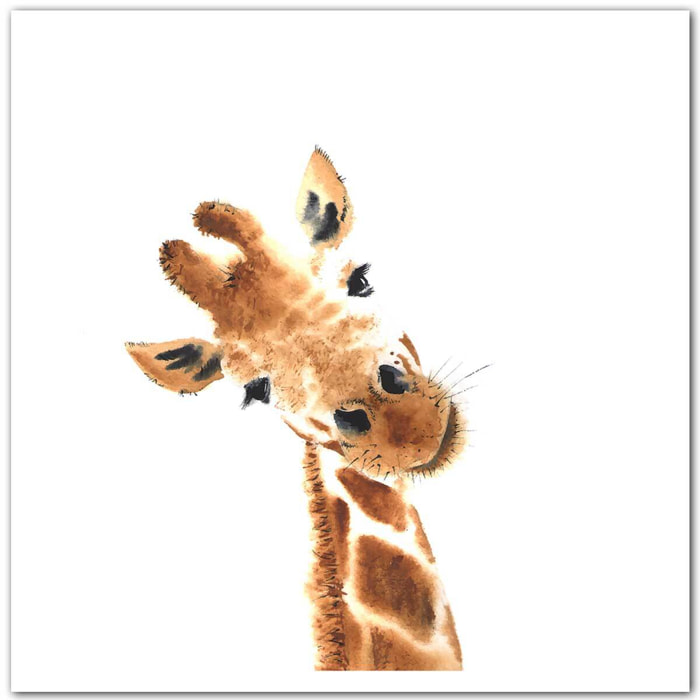 Poster dessin charmante girafe Affiche seule