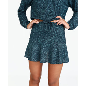 Falda corta estampado flores