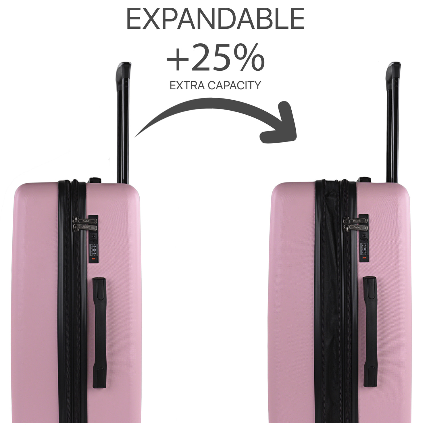 Juego De Maletas Rígidas Abs Skpat Lisboa Rosa