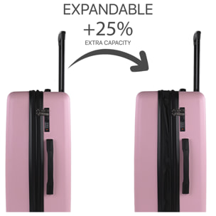 Juego De Maletas Rígidas Abs Skpat Lisboa Rosa