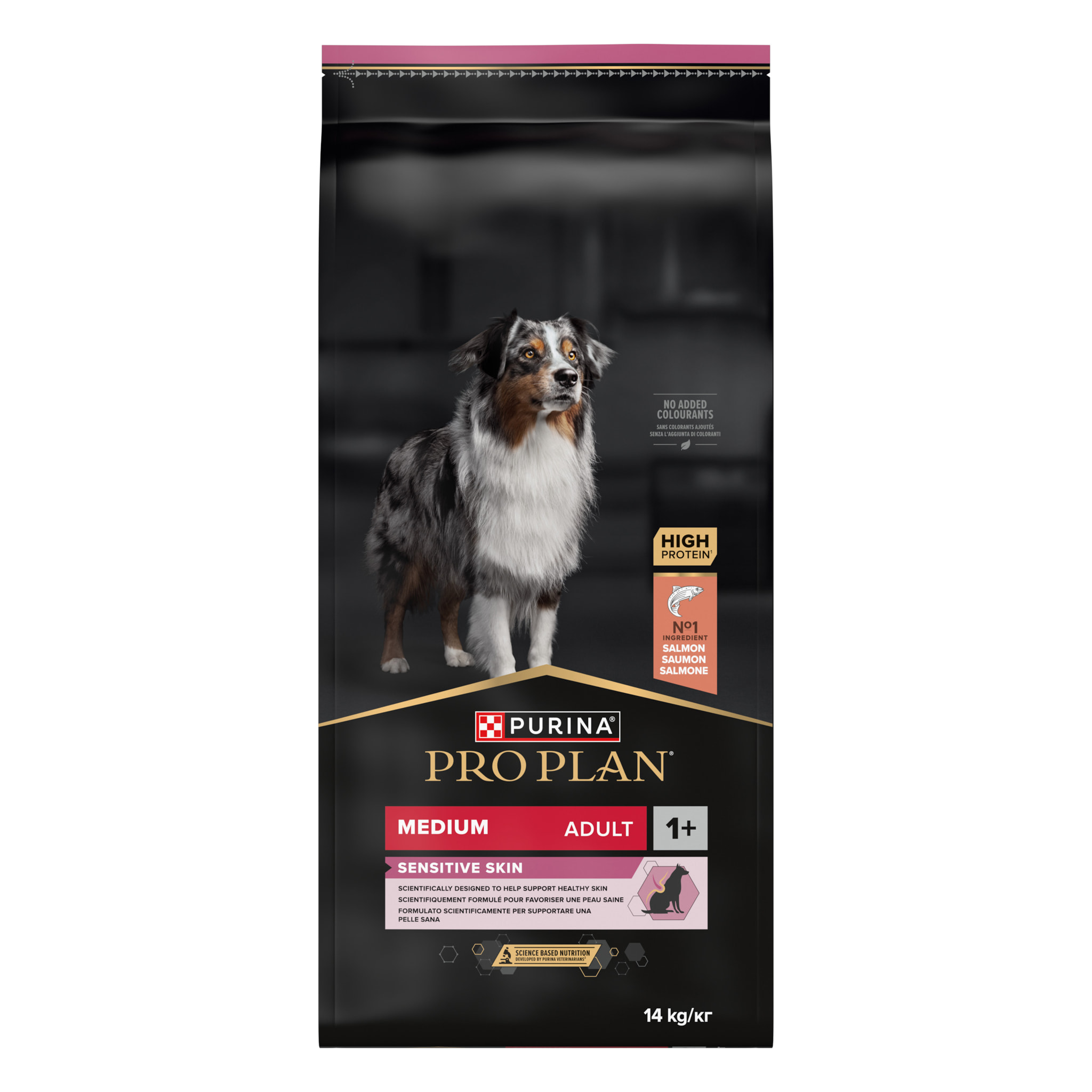 PRO PLAN Chien Medium Adult Sensitive Skin Saumon 14KG