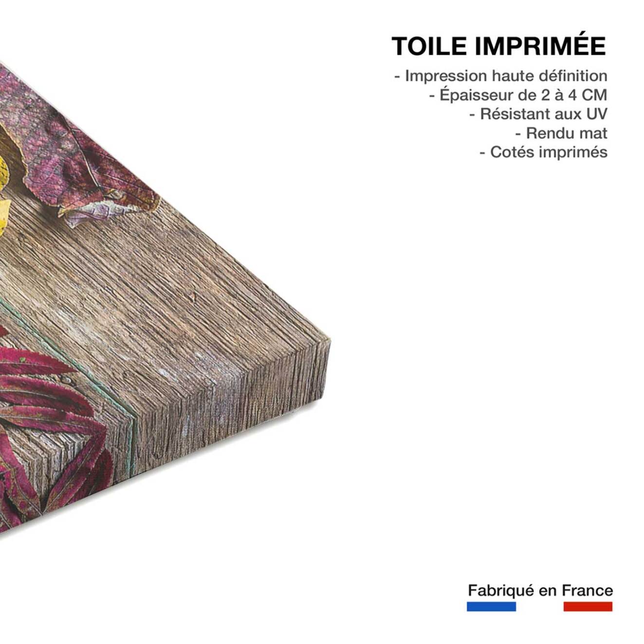 Tableau cuisine feuille de thé Toile imprimée