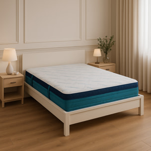 Materasso Luxury Ginflex Singolo 80x190 Altezza 26cm Memory Foam 3 Strati Sfoderabile Con Tessuto Pregiato Meditation H26 Con Fascia In Velluto Bicolore (Antiacaro - Anallergico - Antibatterico - Ergonomico)
