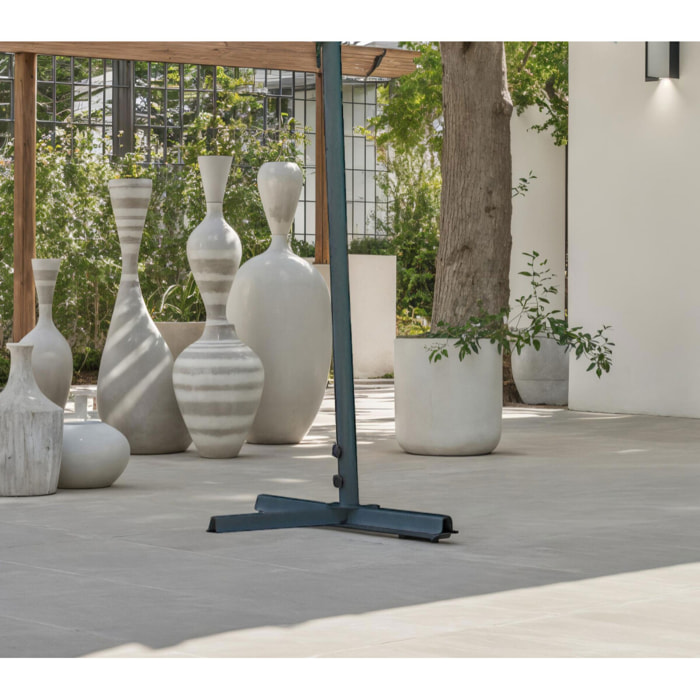 Tonnelle 2 pans 3,5m - acier - gris anthracite - COLUMBA