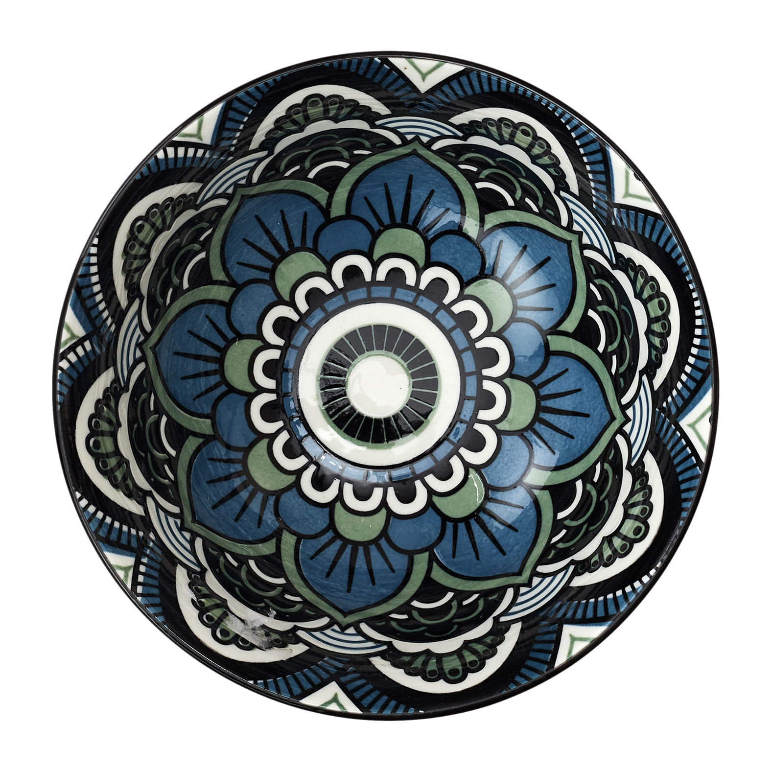 Coupelle Mandala Bleu D15cm8