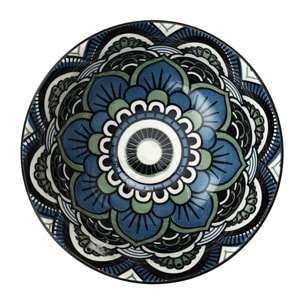 Coupelle Mandala Bleu D15cm8