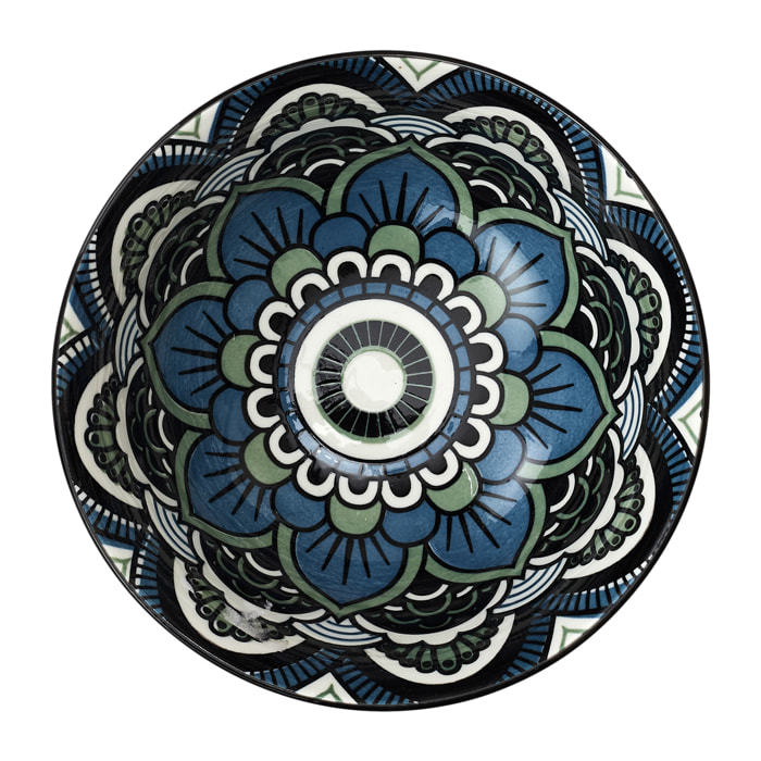 Coupelle Mandala Bleu D15cm8