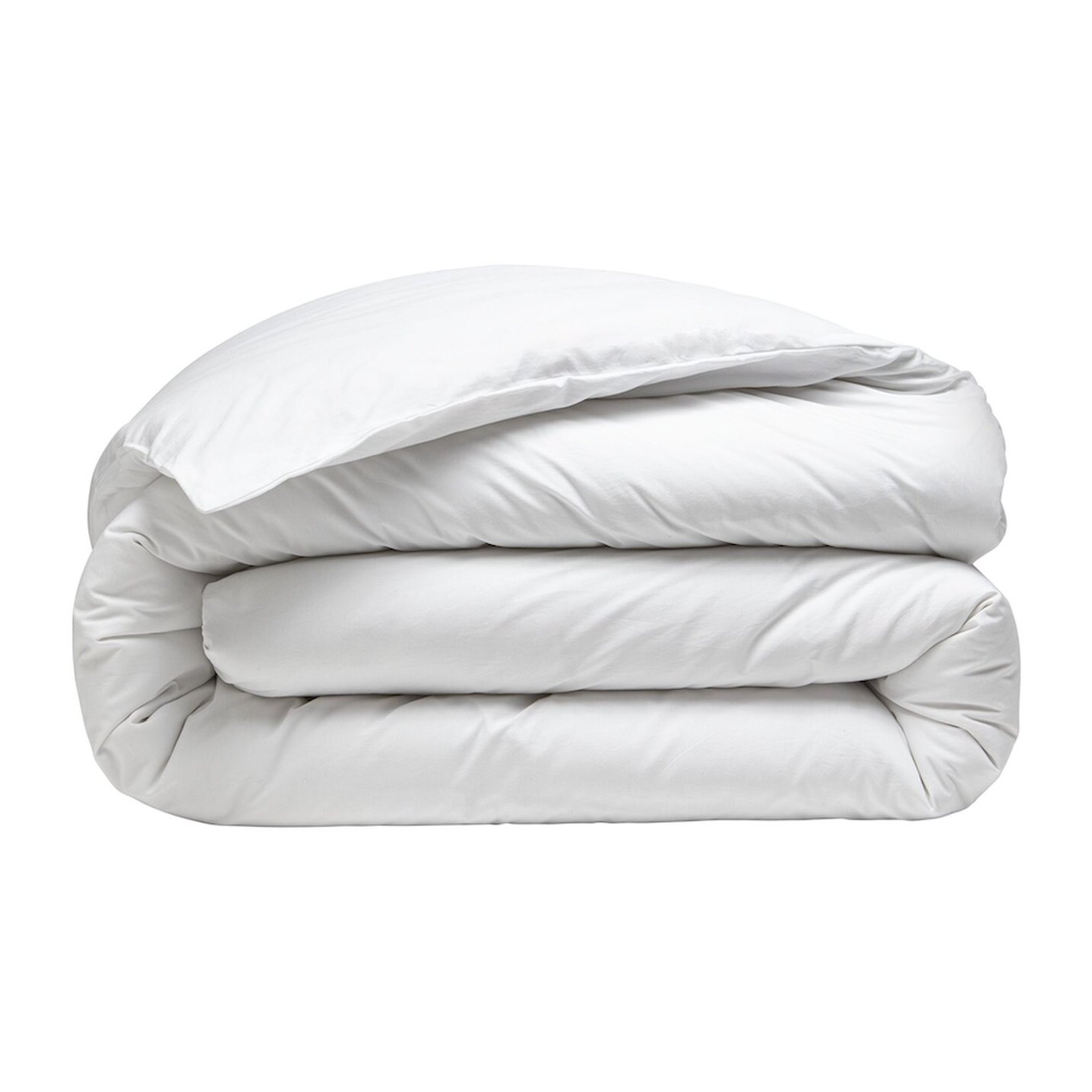 Housse De Couette 100% percale Coton lavé 80fils Blanc