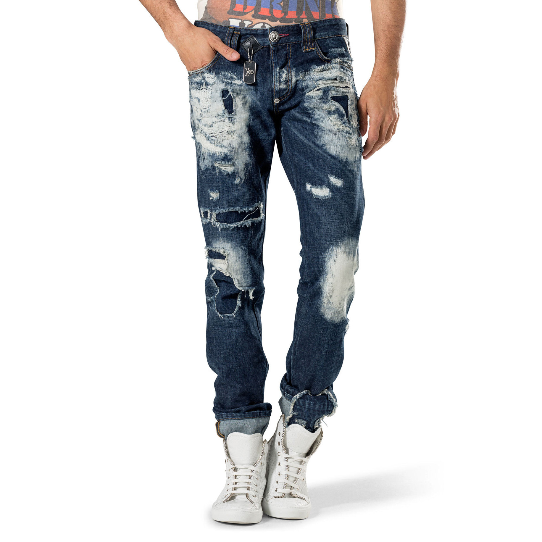 PHILIPP PLEIN straight cut "hole"