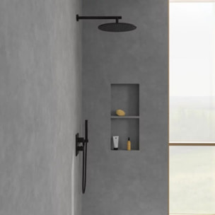 Douche de tête 350 Universal ronde Noir mat