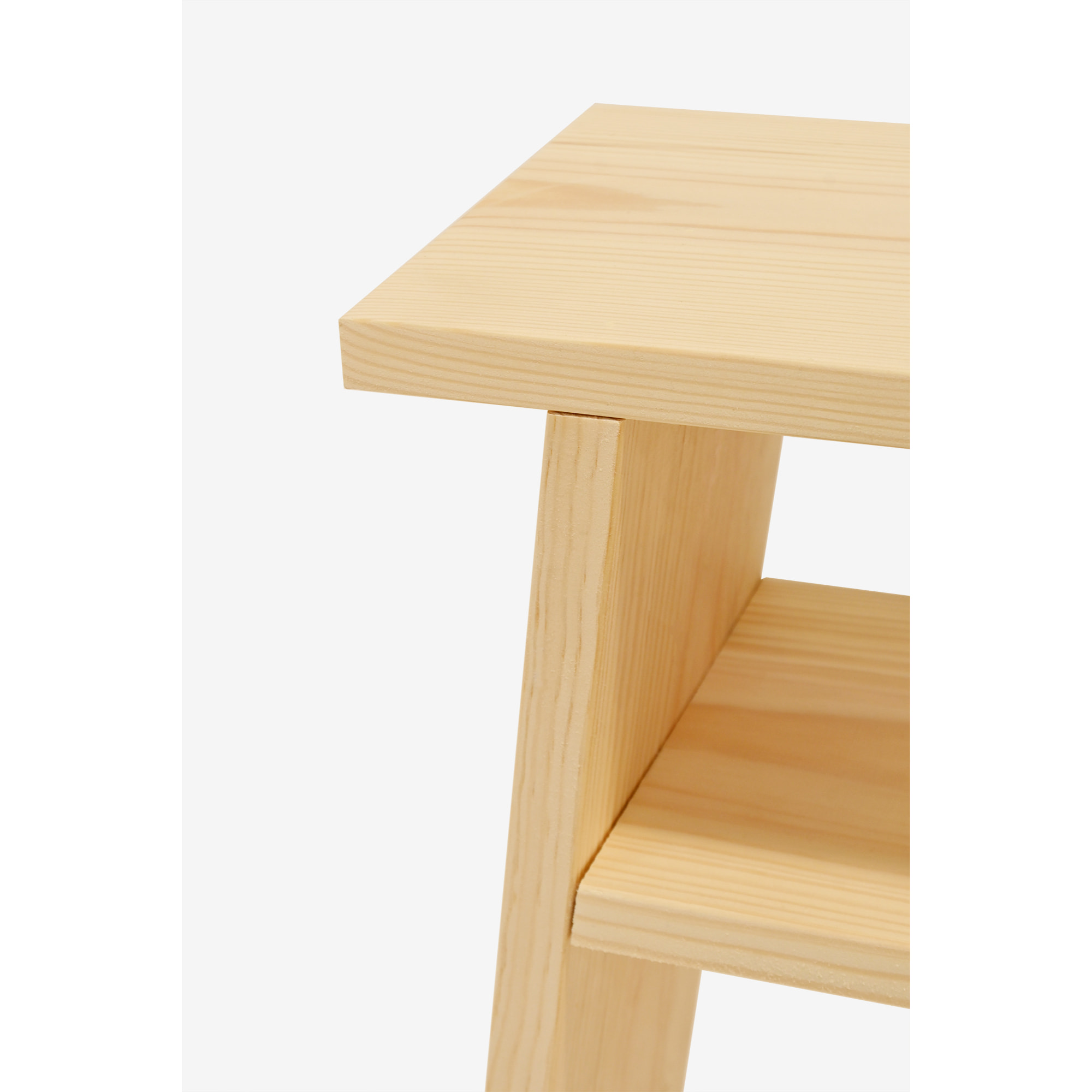 Table basse en bois massif ton naturel 60x20cm Hauteur: 60 Longueur: 30 Largeur: 20