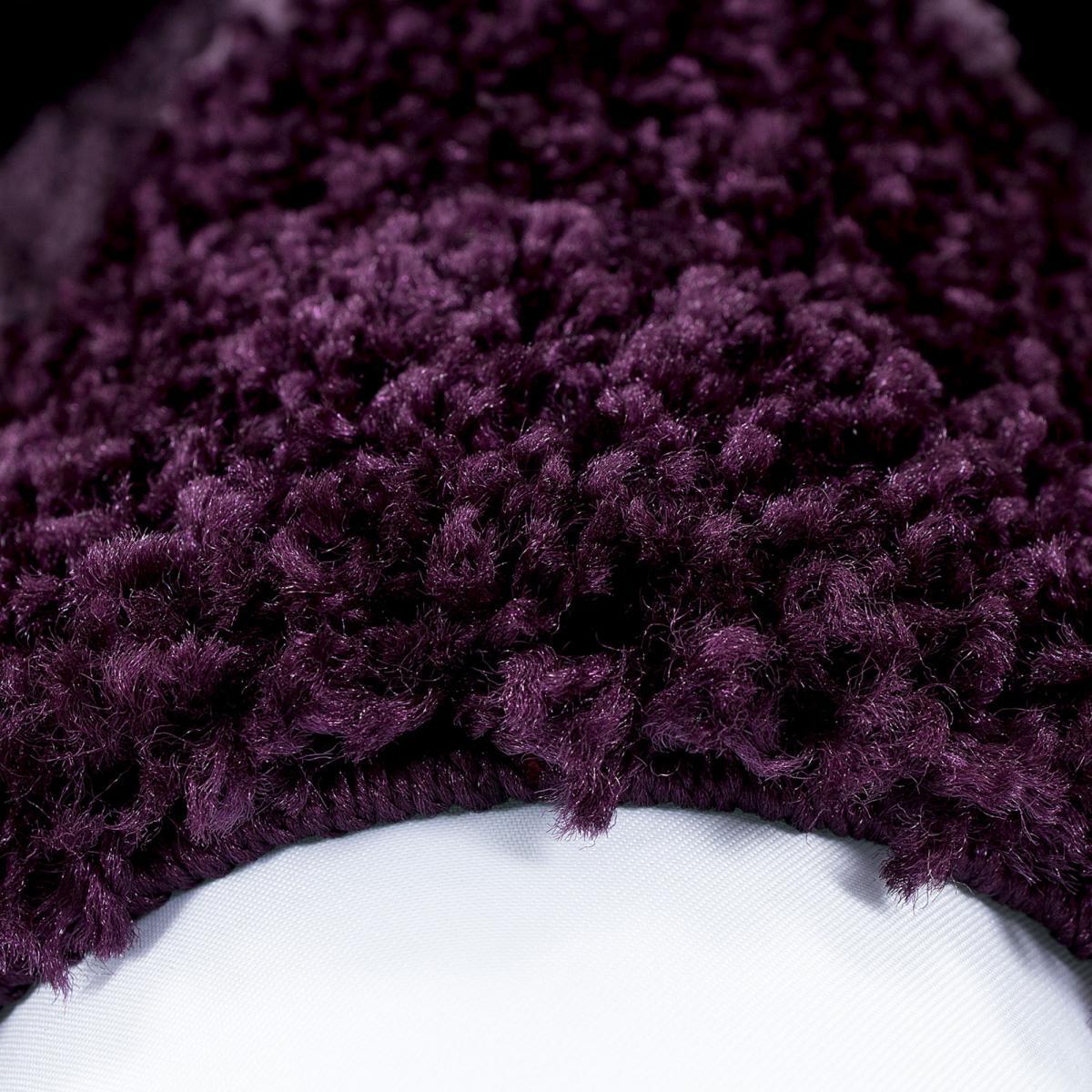 Tapis poils longs shaggy tissé motif simple NIVA