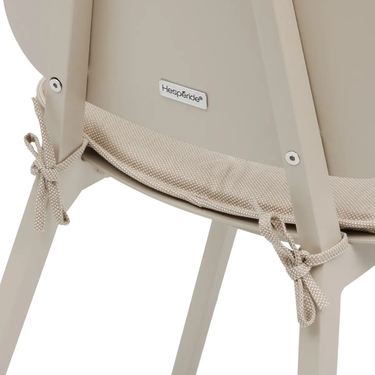 Lot de 2 chaises de jardin "Terzano" argile & beige aluminium