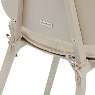 Lot de 2 chaises de jardin "Terzano" argile & beige aluminium