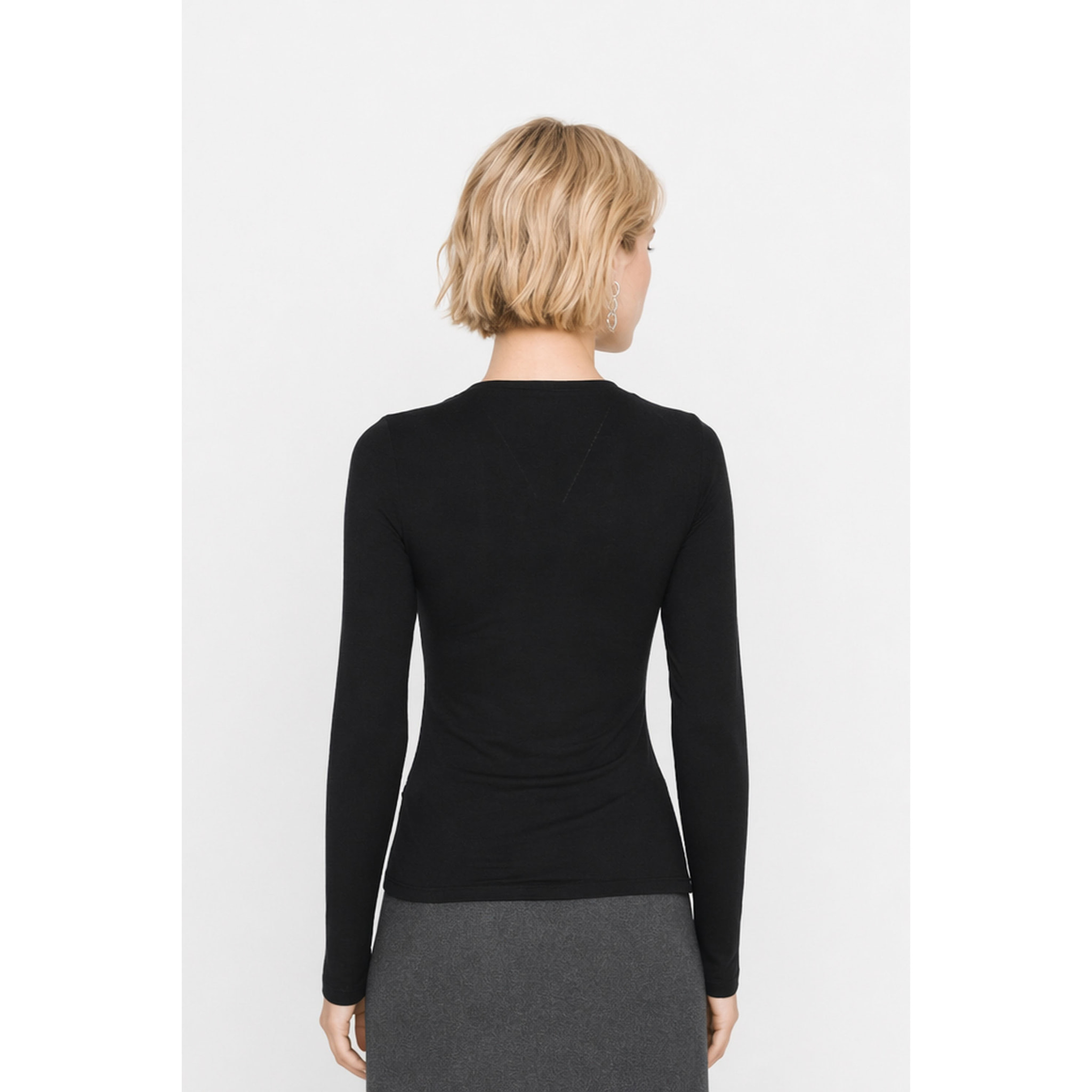 Kocca - Blusa aderente da donna in viscosa a maniche lunghe Donna