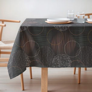 Nappe imprimée anti-tâches NAROA ANTHRACITE