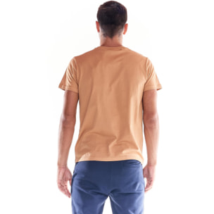 Camiseta de hombre Earth Tones logo central estampado