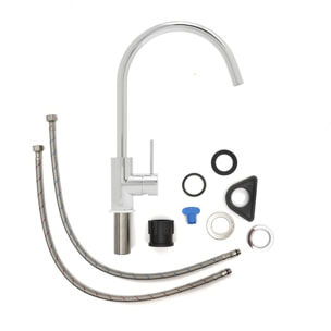 Aurum mitigeur de cuisine 36,3 cm à levier avec bras pivotant, chrome brillant (SATBAUR280CR)