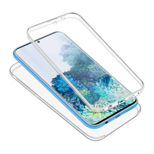 Coque Samsung Galaxy S20 360° intégrale protection avant arrière silicone transparente