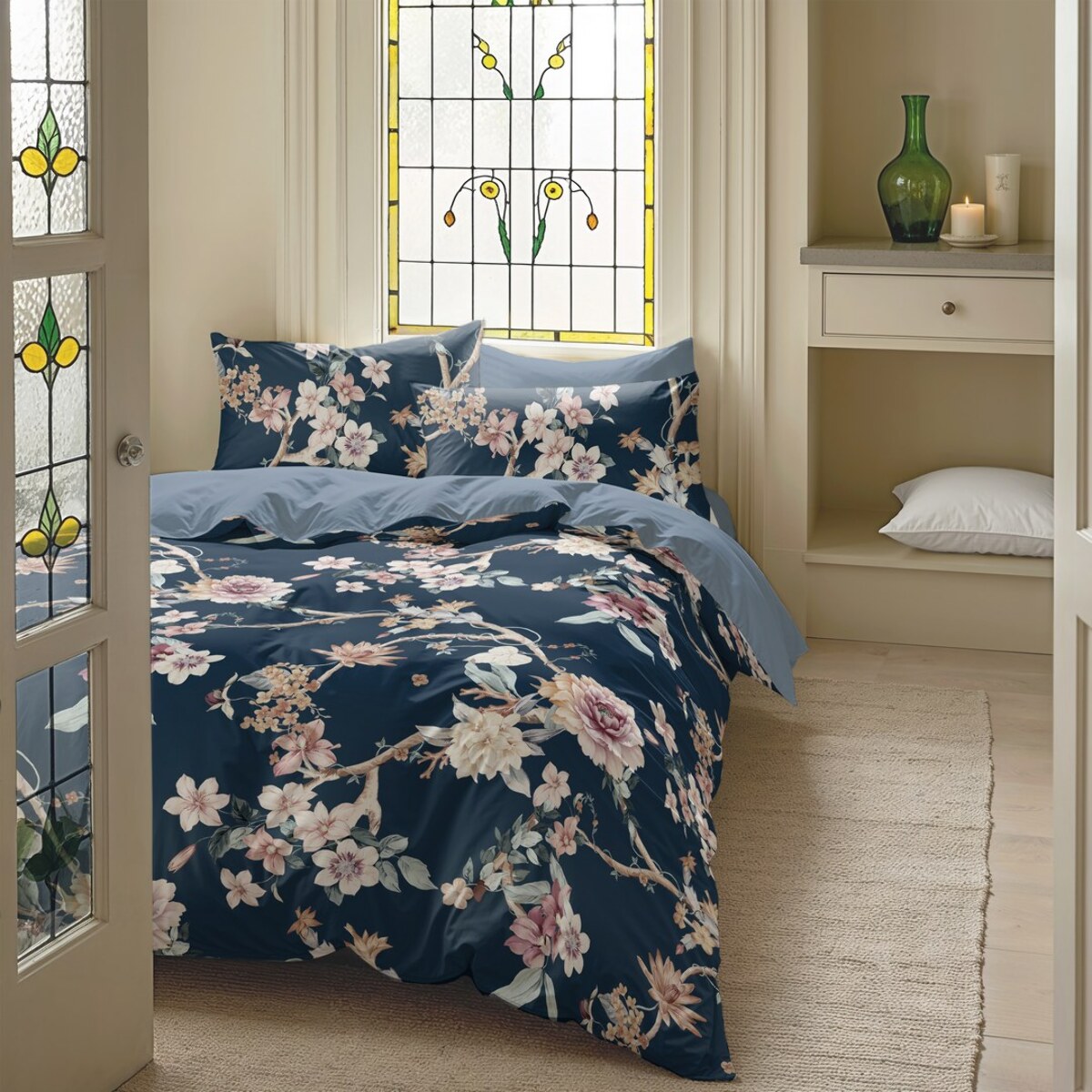 Housse de couette saori marin