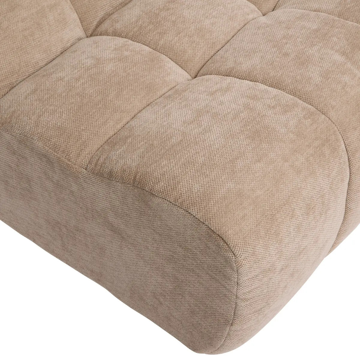 Canapé Miroa 2 Places 130x92x68 cm en Tissu Beige