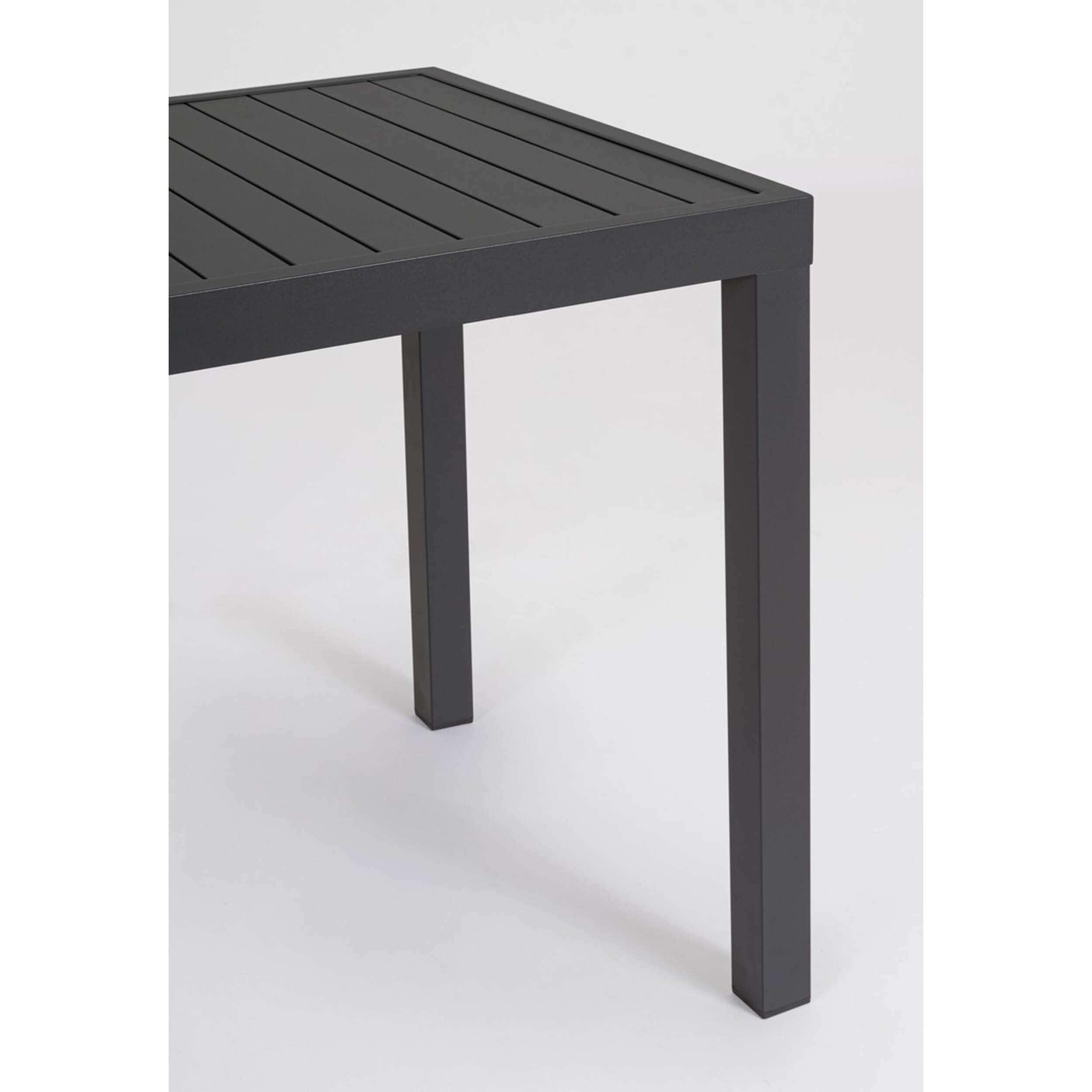 Tavolo da giardino HILDE in alluminio antracite verniciato a polvere, 150×80 cm