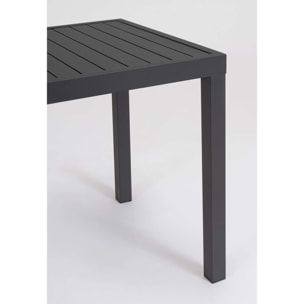 Tavolo da giardino HILDE in alluminio antracite verniciato a polvere, 150×80 cm