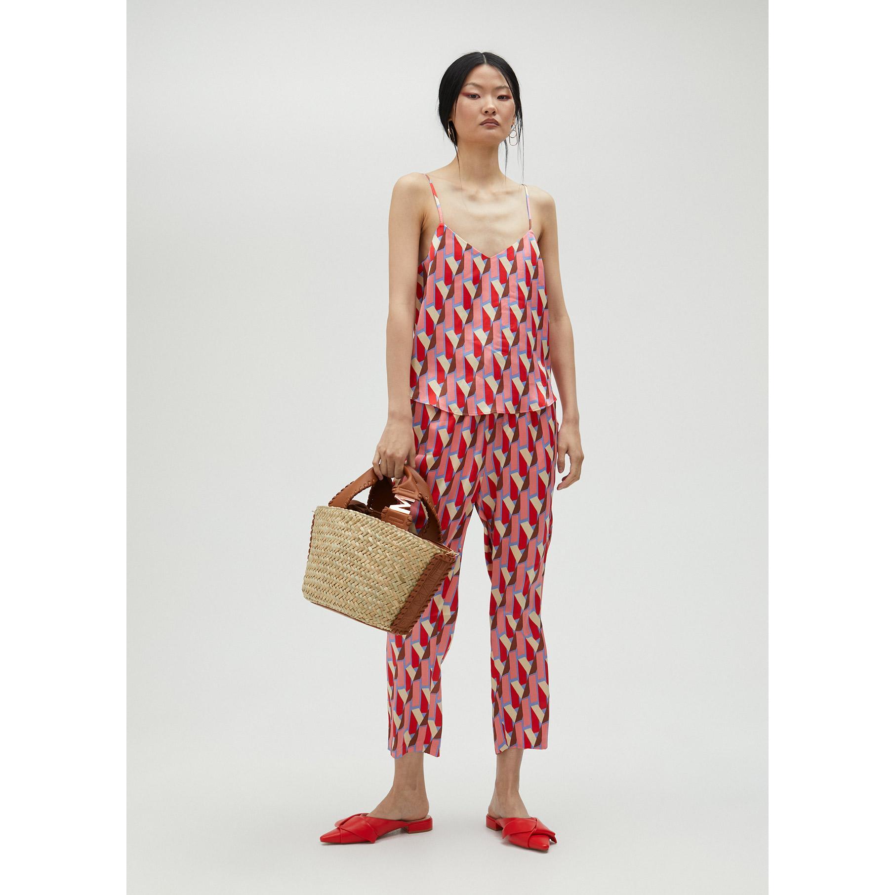 Pantaloni stampa loghi multicolore