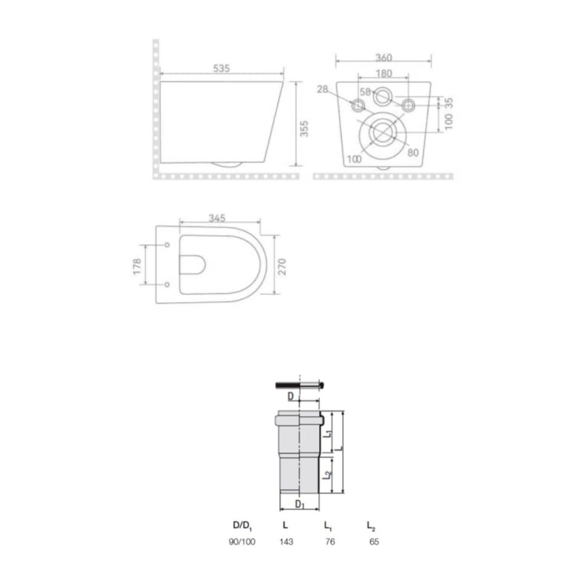 Pack WC bâti-support léger 112 cm ECO 2L Swiss Aqua Technologies + WC suspendu Ceramia + plaque chrome brillant (STECE14WT05-FR)