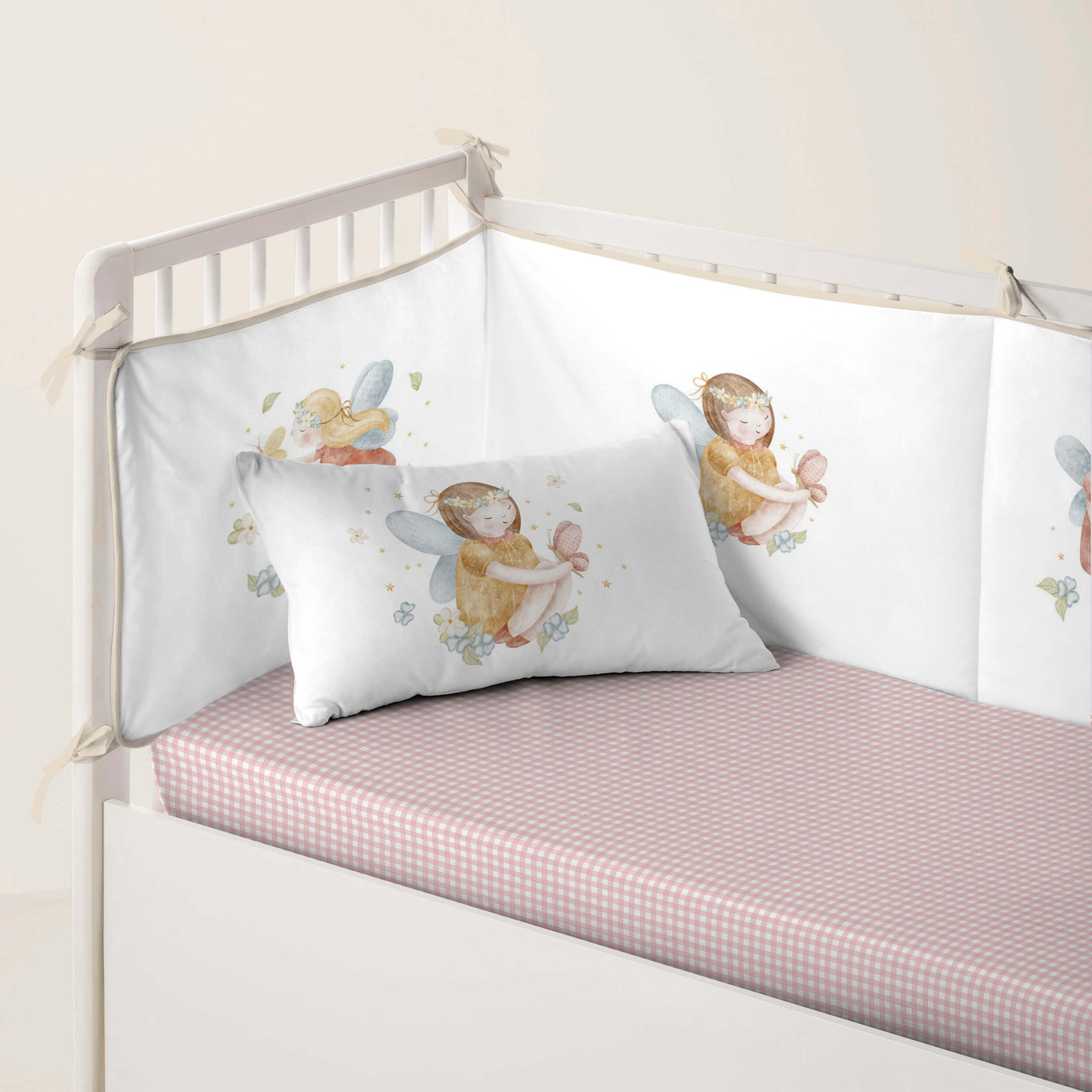 Cool Kids - Protector de cuna - 100% Algodón - Con Cintas - Lorian