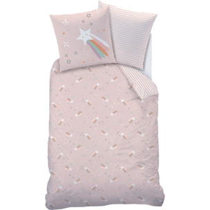 Parure de lit imprimée 100% coton, ETOILE FILANTE
