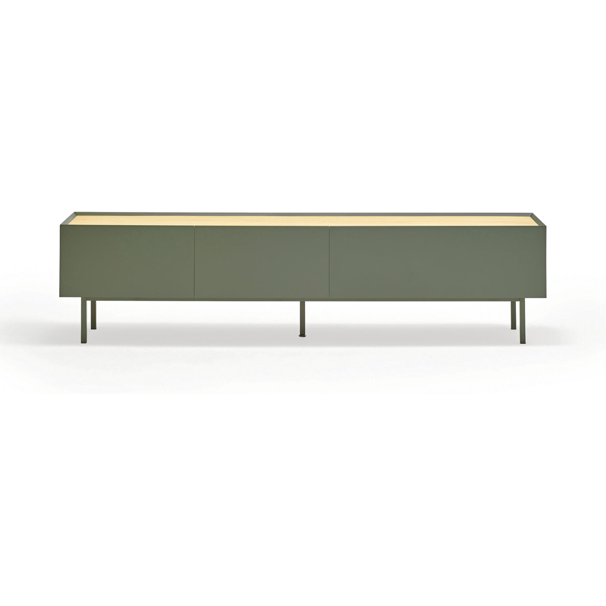 Mueble de televisión Arista con 2 cajones y 1 puerta abatible verde