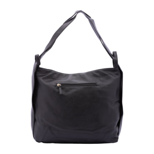 Borsa a spalla da donna - Modello False - Ecopelle e poliestere - 40.0 x 33.0 x 11.0 cm