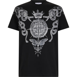 PHILIPP PLEIN Round Neck T-Shirt Wind Rose Tattoo