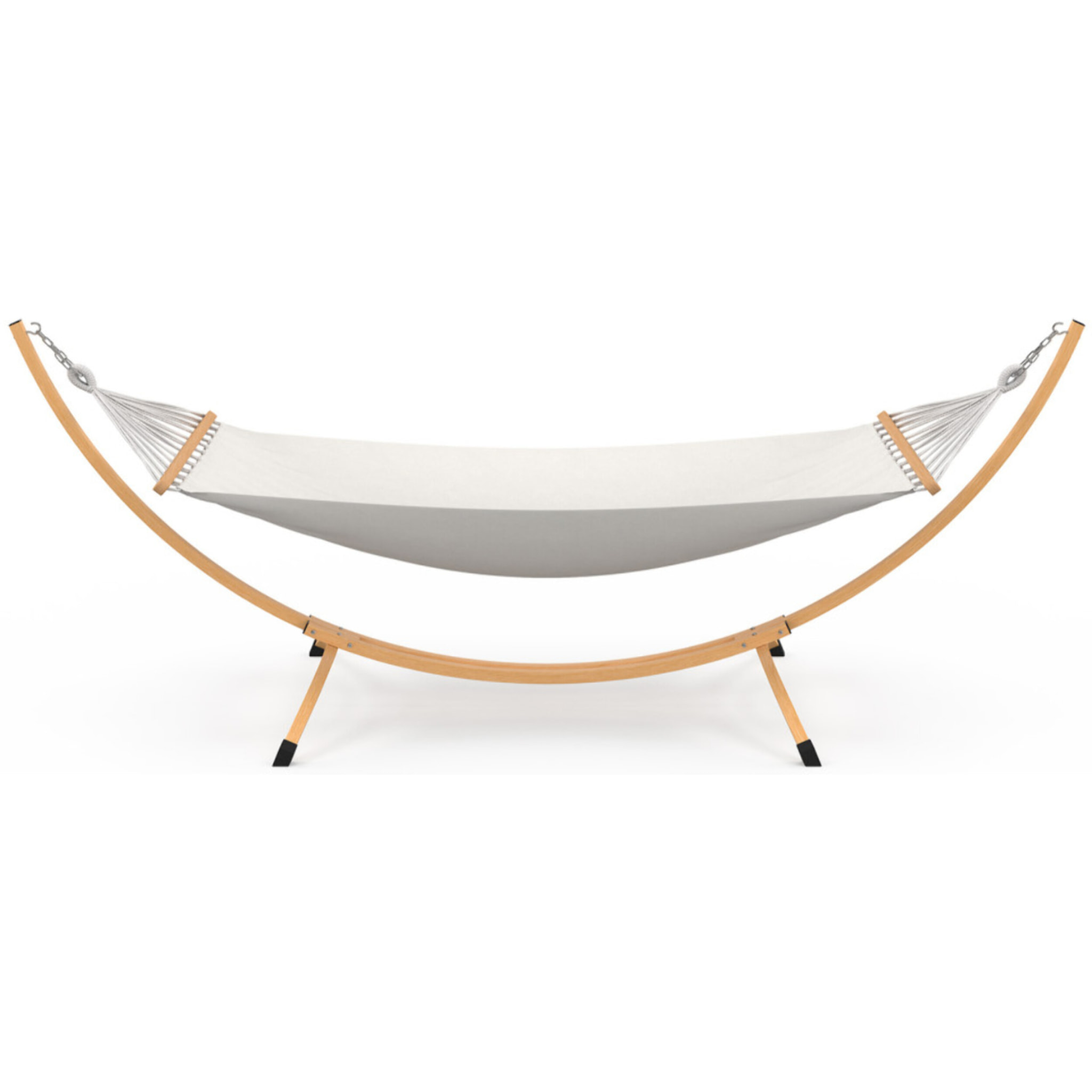 Hamac Amazonia support métal effet bois toile écrue