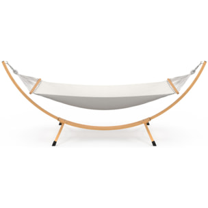 Hamac Amazonia support métal effet bois toile écrue