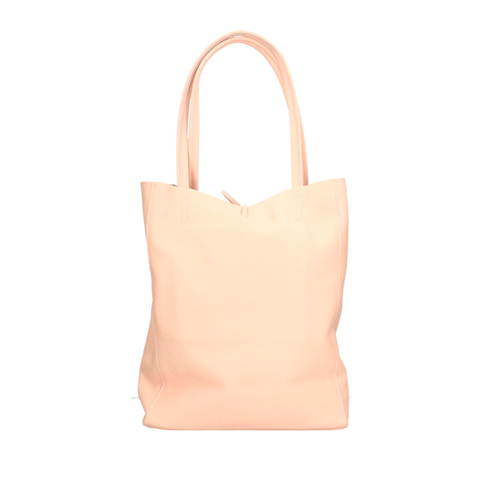 Chicca Borse - Borsa a Spalla Shopper Donna in Vera Pelle - Colore Rosa