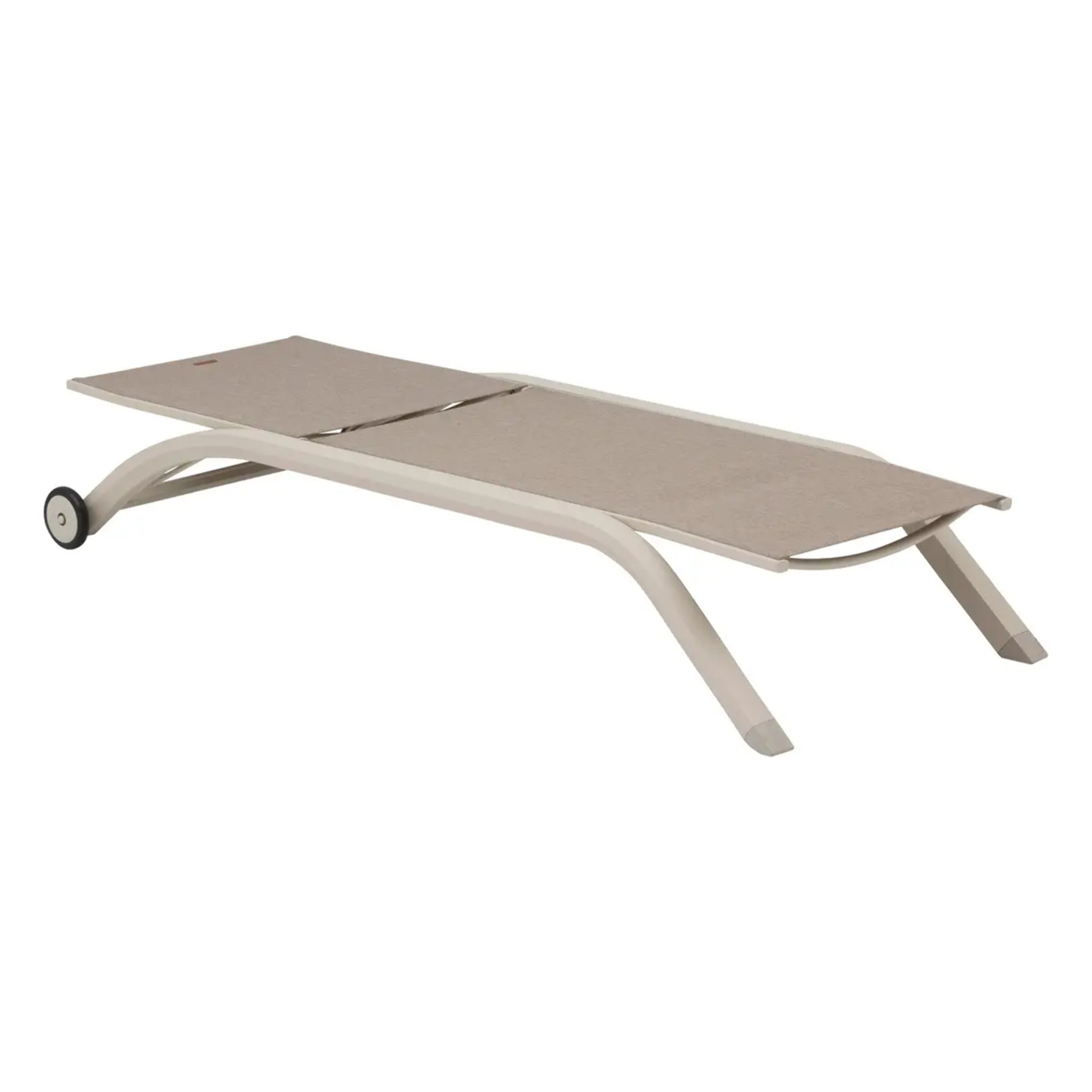 Transat "Jimani" badianne & argile 2 roues en aluminium et texaline