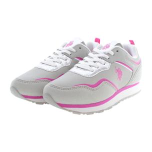 Sneakers U.S. Polo Assn Light Gray-Fuxia