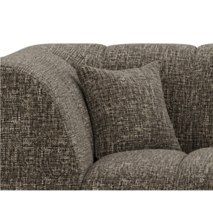 Curtis - canapé d'angle droit 4 places avec accoudoir en tissu texturé - Vert Olive