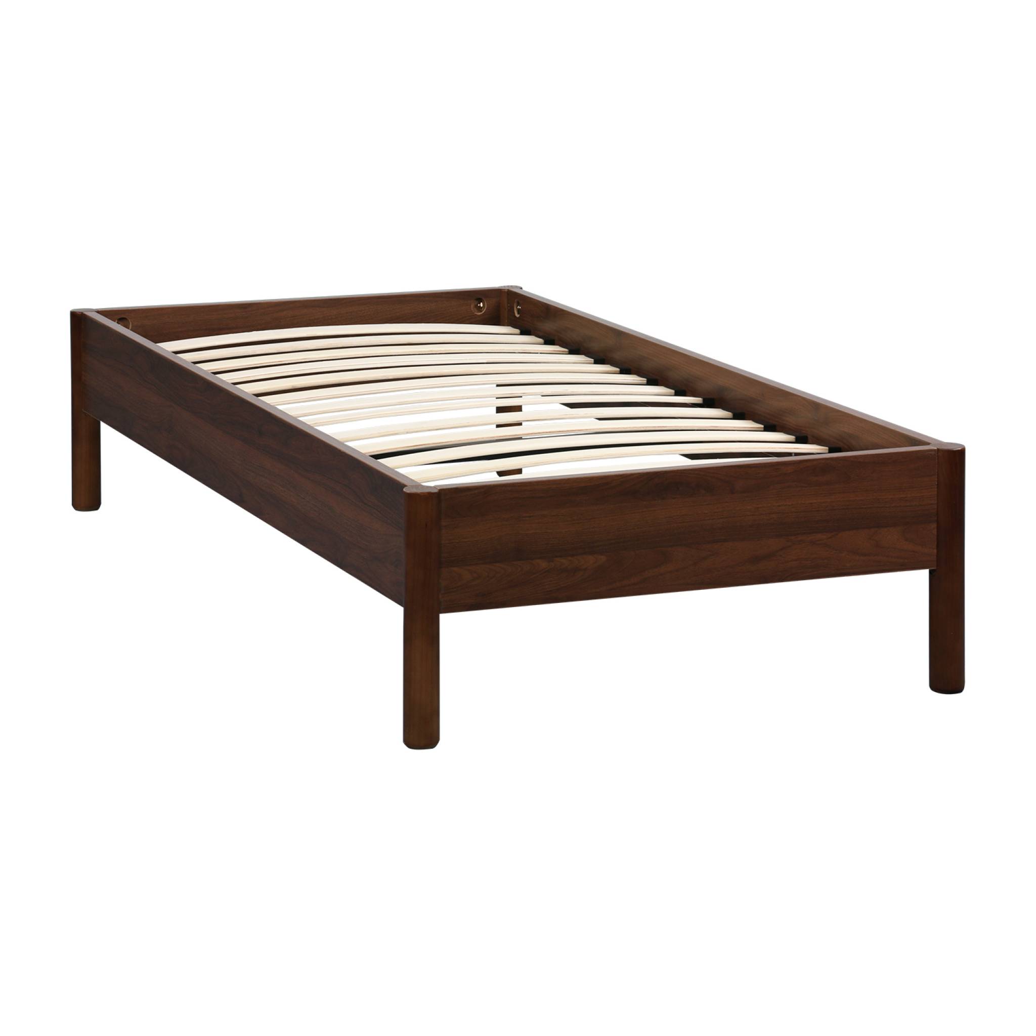 Lit avec sommier à lattes 90x190cm décor bois HARMONY