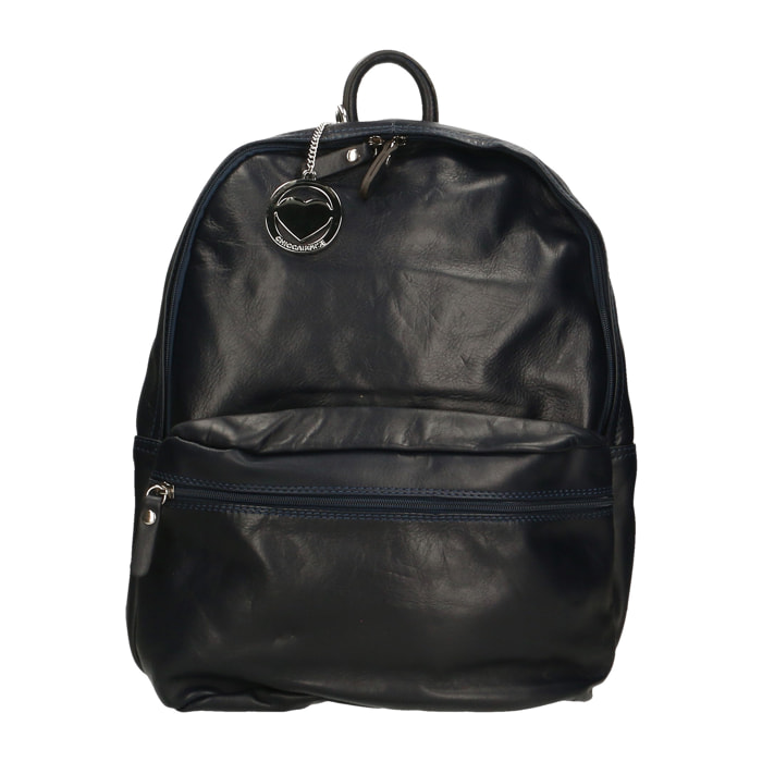 Chicca Borse Borsa Zaino Blu