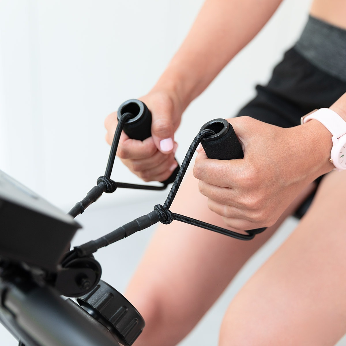 Bicicleta estática plegable FITFIU volante 8kg respaldo y cuerdas elásticas