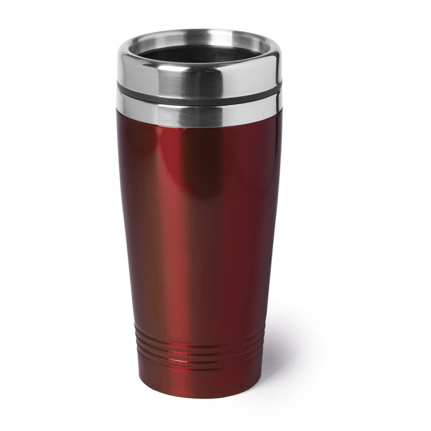 Domex vaso termo freddo/caldo parete obliqua acciaio inox di 450ml, doppia copertura per conservazione della temperatura, coperchio e base imbottiti.