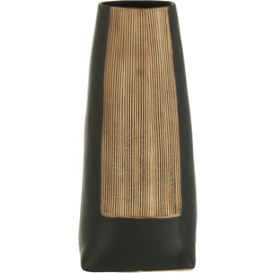 J-Line vaas Maria lang - keramiek - zwart - small - 29 cm de hauteur